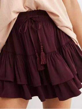 New Aerie Sweet N Silky Drawstring Mini Skirt